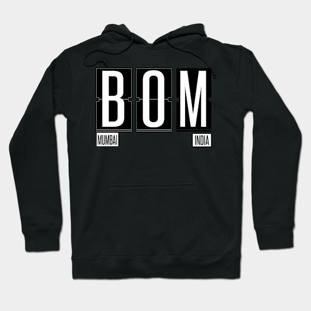 BOM - Mumbai Airport Code Souvenir or Gift Shirt Apparel Hoodie by HopeandHobby